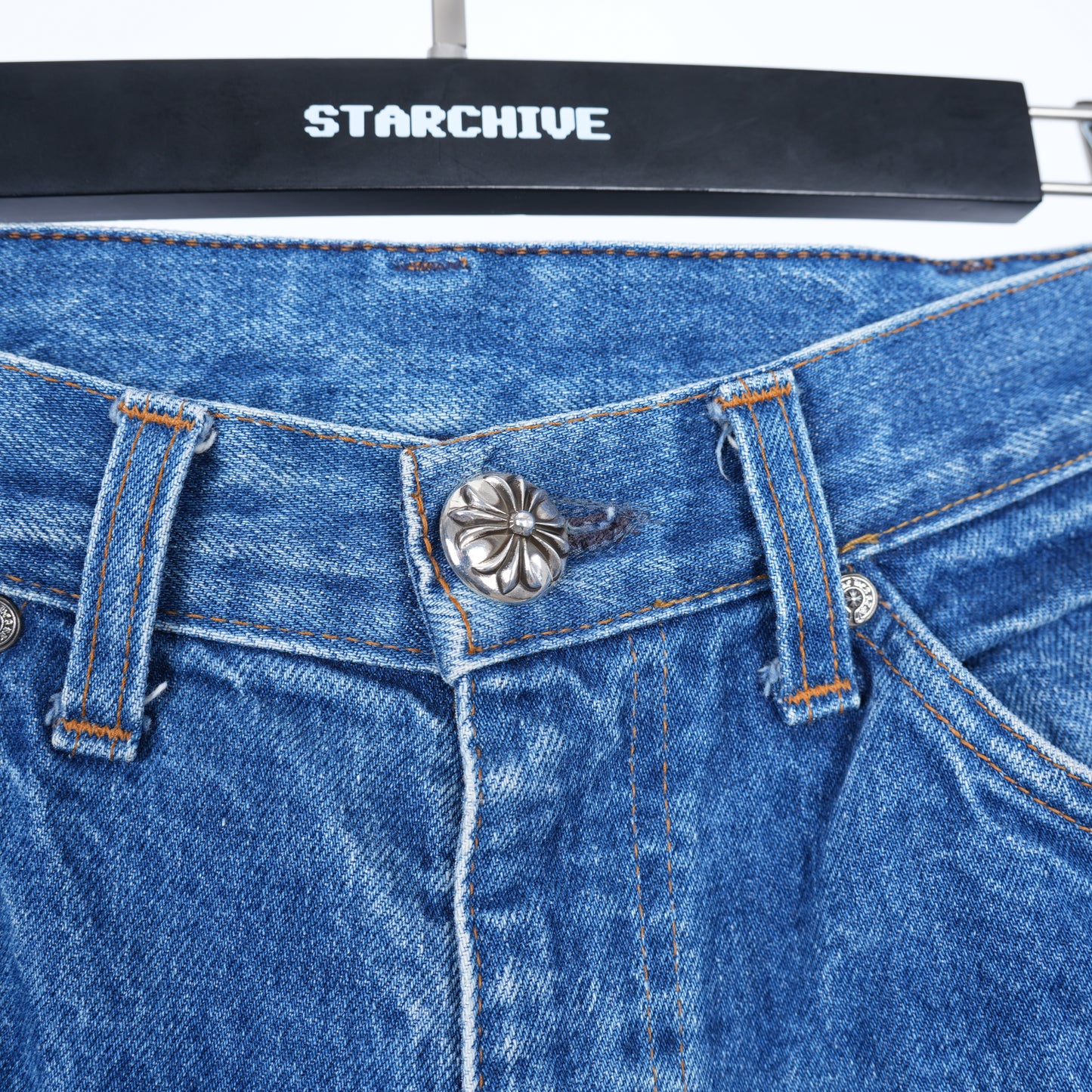 CHROME HEARTS ST BARTH'S ZEBRA SEQUIN PATCH LEVI