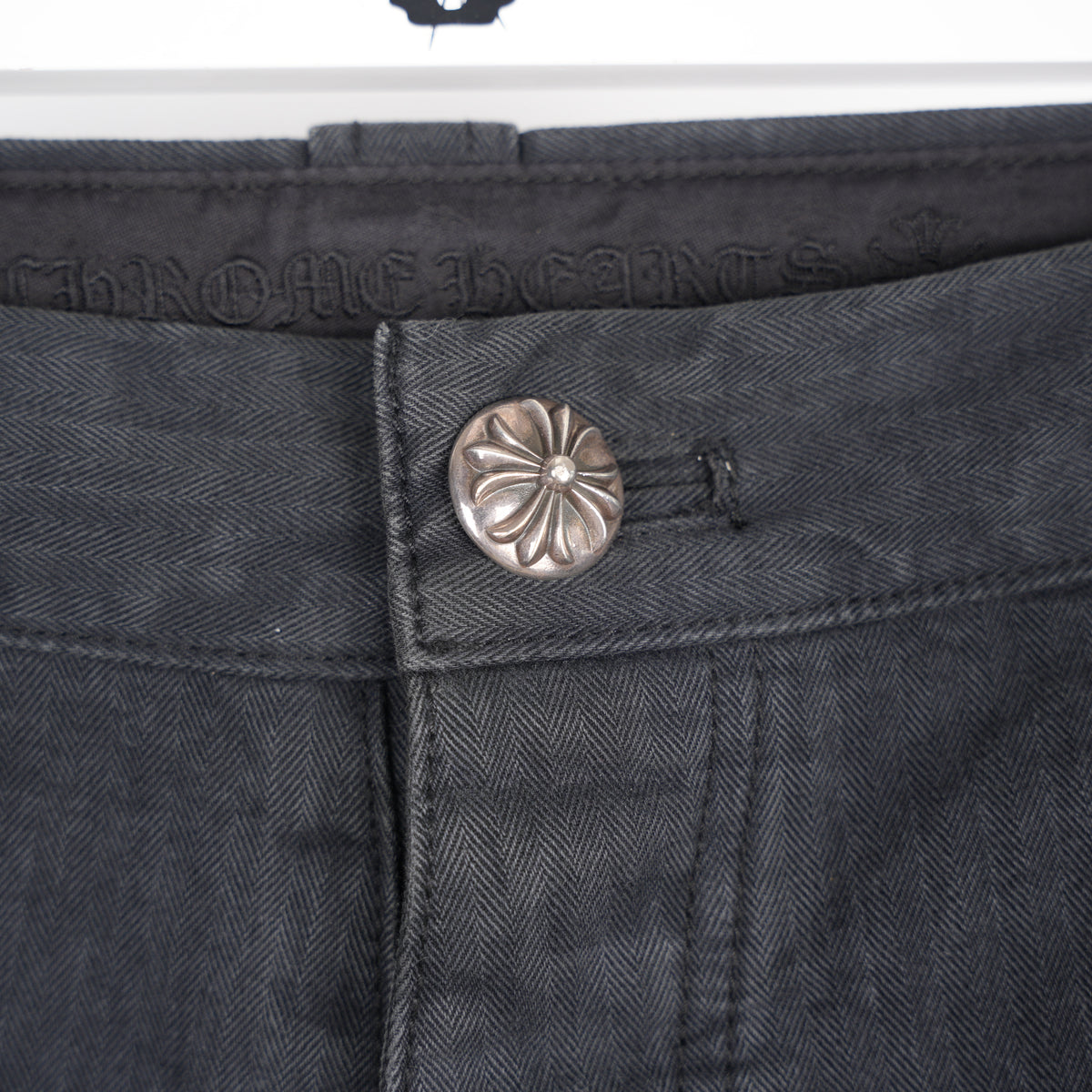 CHROME HEARTS HERRINGBONE CARPENTER PANTS