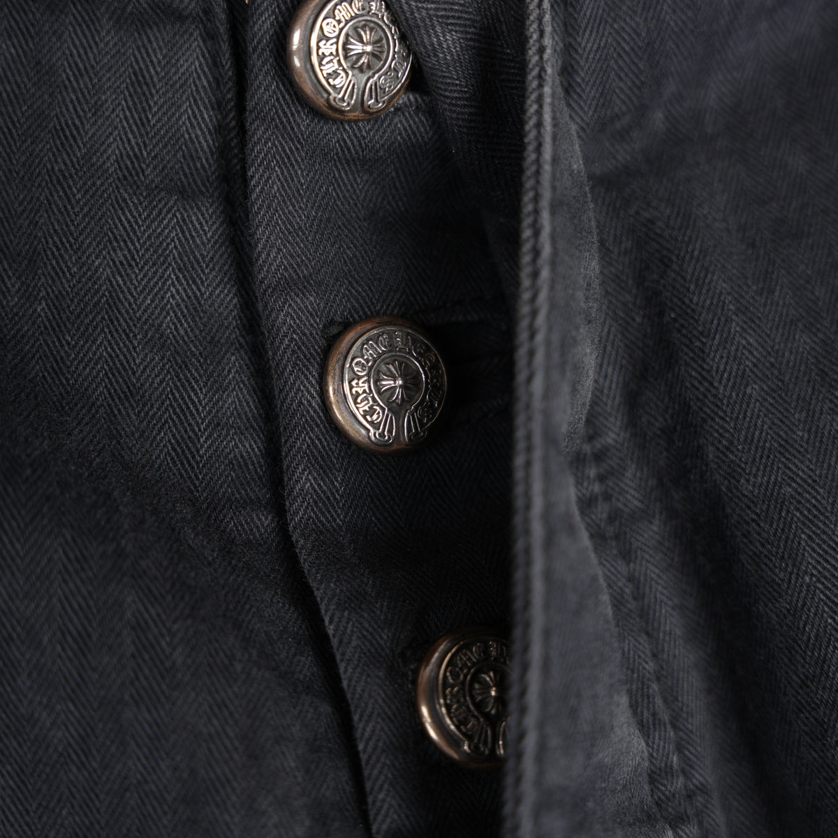CHROME HEARTS HERRINGBONE CARPENTER PANTS