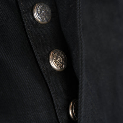 CHROME HEARTS BLACK KS CUT SELVEDGE DENIM