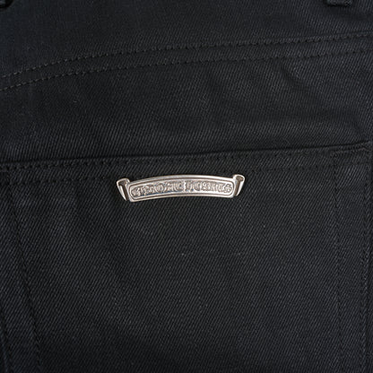 CHROME HEARTS BLACK KS CUT SELVEDGE DENIM