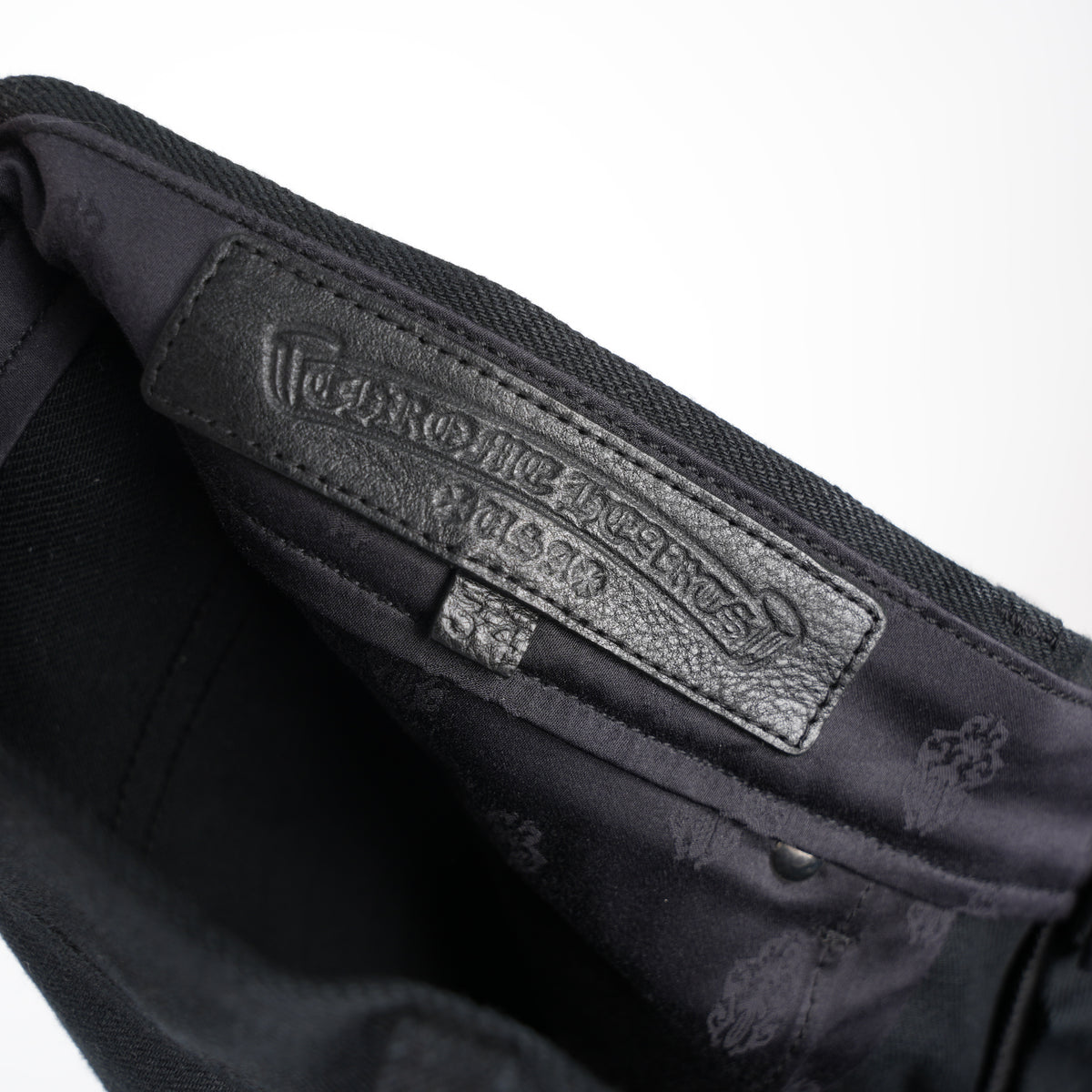 CHROME HEARTS BLACK KS CUT SELVEDGE DENIM