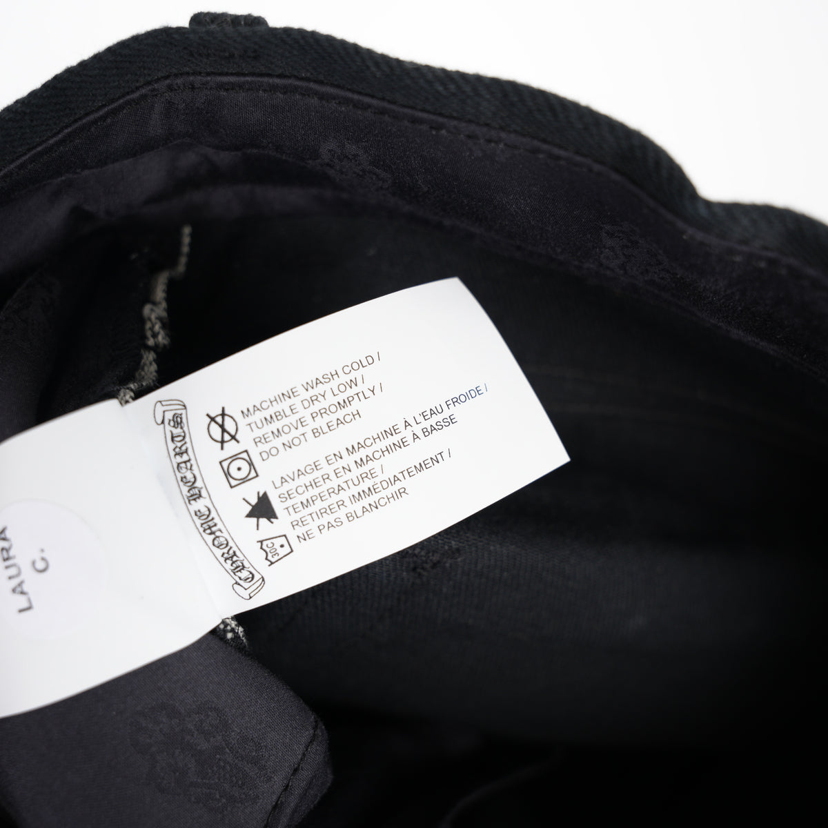 CHROME HEARTS BLACK KS CUT SELVEDGE DENIM