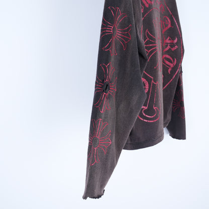 Chrome Hearts Vintage Black/Red Horseshoe Longsleeve