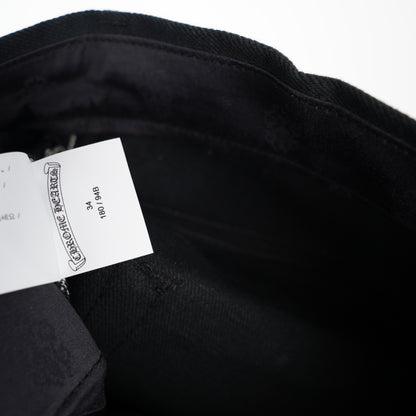 CHROME HEARTS BLACK KS CUT SELVEDGE DENIM