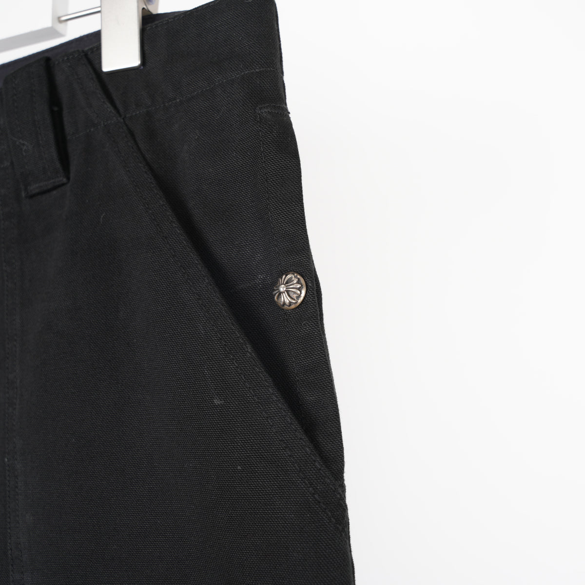 CHROME HEARTS BLACK CROSS PATCH FATIGUE PANTS