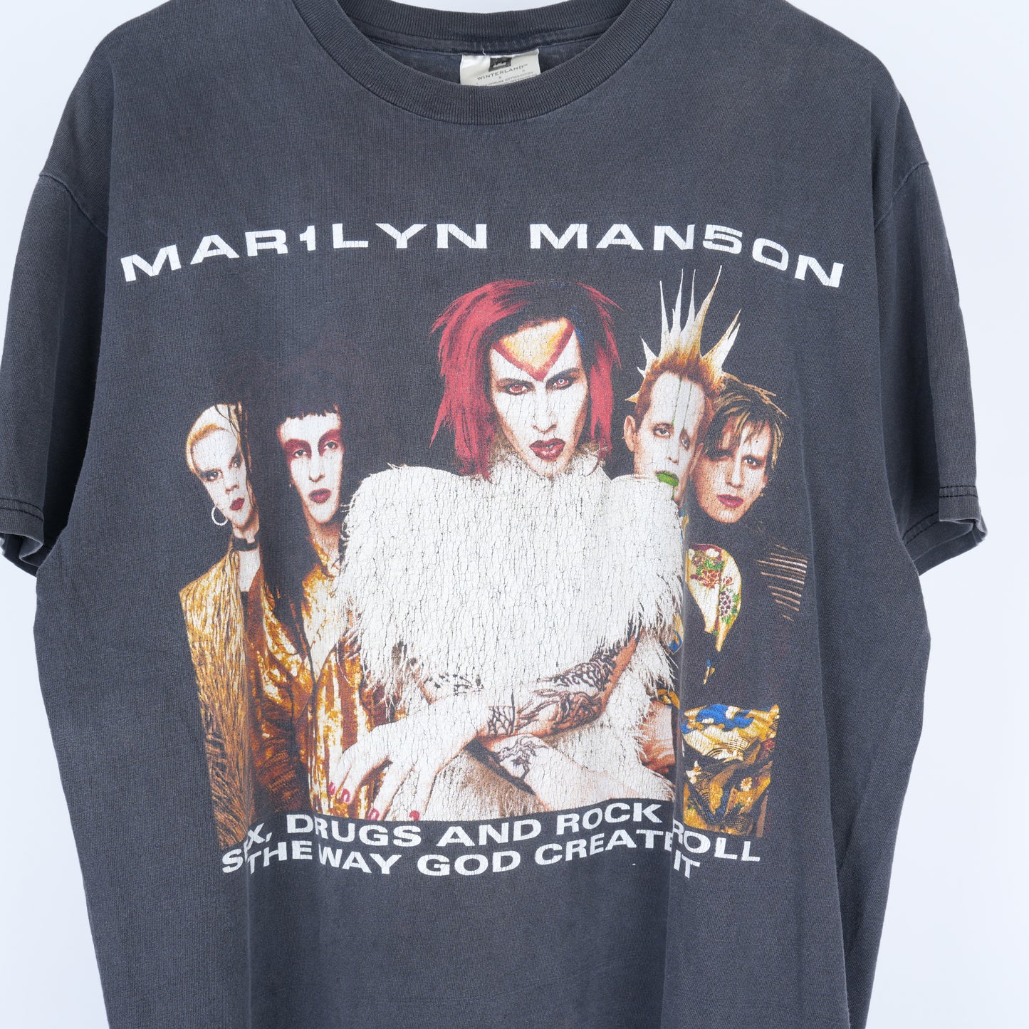 MARILYN MANSON SEX DRUGS ROCK N ROLL FADED VINTAGE T-SHIRT