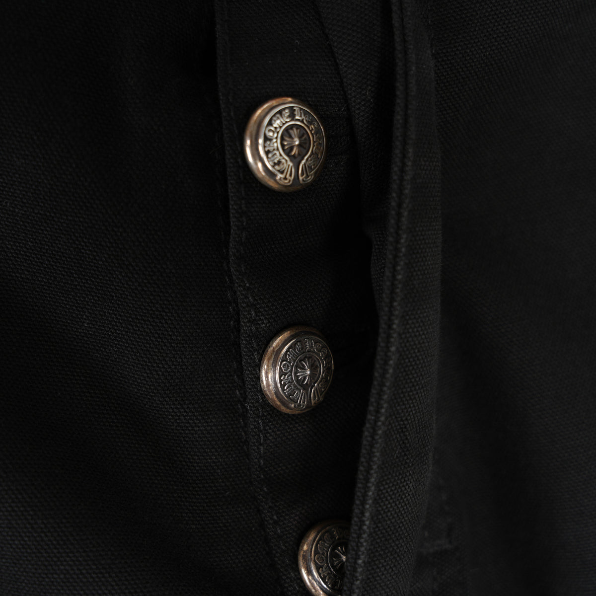 CHROME HEARTS BLACK CROSS PATCH FATIGUE PANTS