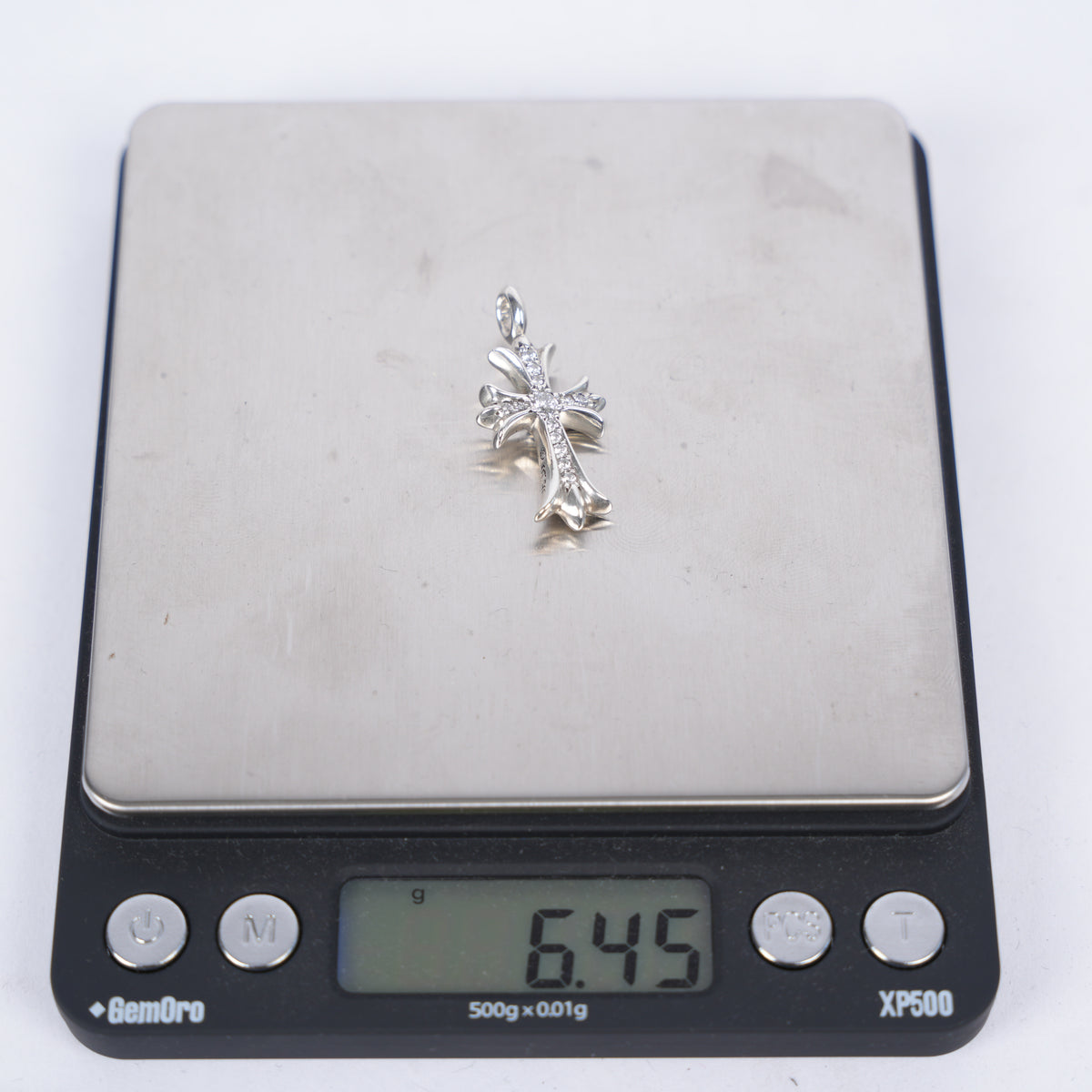 CHROME HEARTS DIAMOND TINY CROSS PENDANT