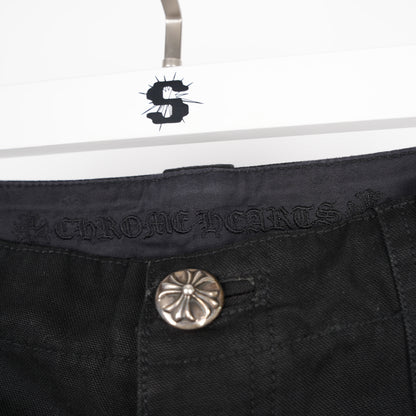 CHROME HEARTS BLACK CROSS PATCH FATIGUE PANTS