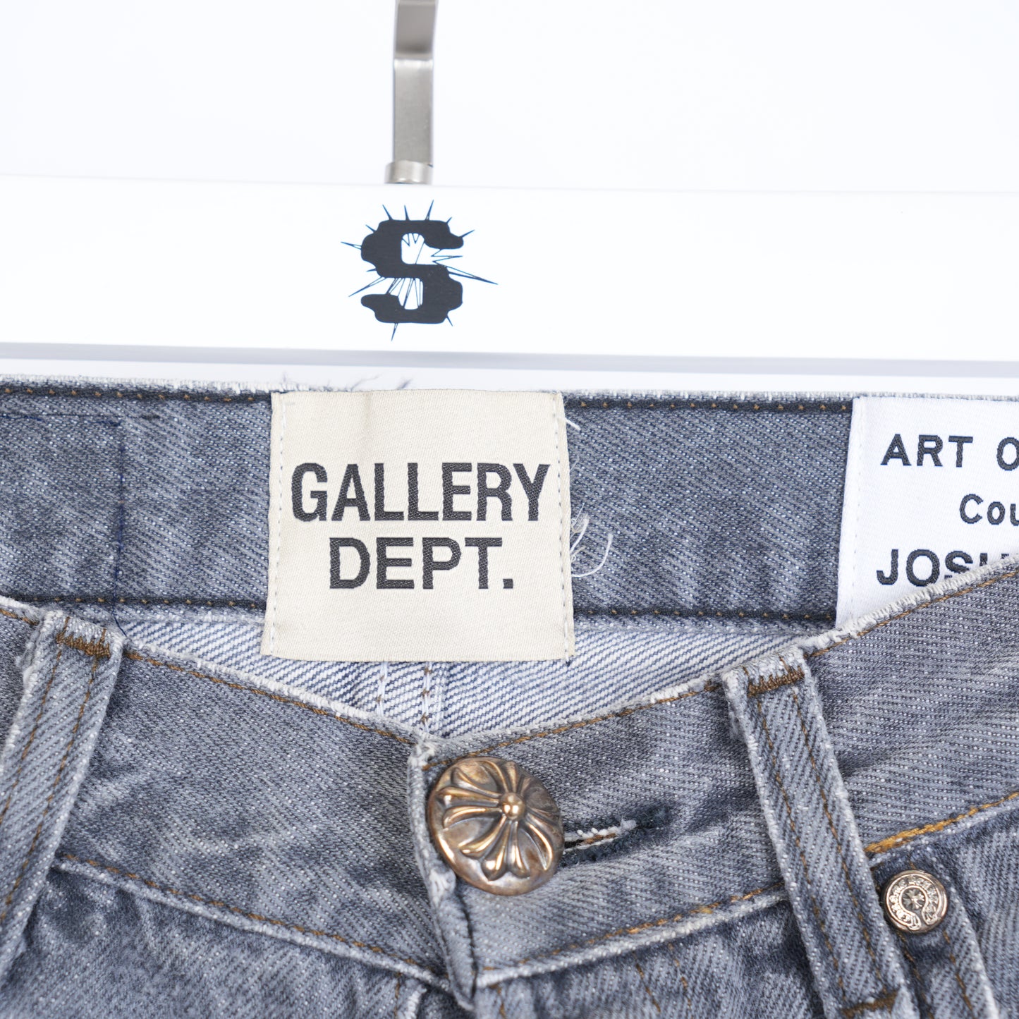 CHROME HEARTS X GALLERY DEPT. CROSS PATCH LEVI'S DENIM PANTS