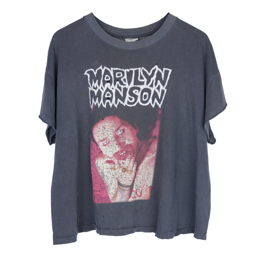 Marilyn Manson I am The God of Fuck Vintage T-Shirt Boxy Cropped