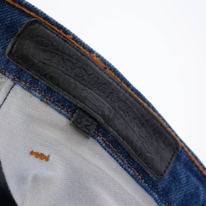 CHROME HEARTS BLACK PATCH DARK WASH LEVIS 517