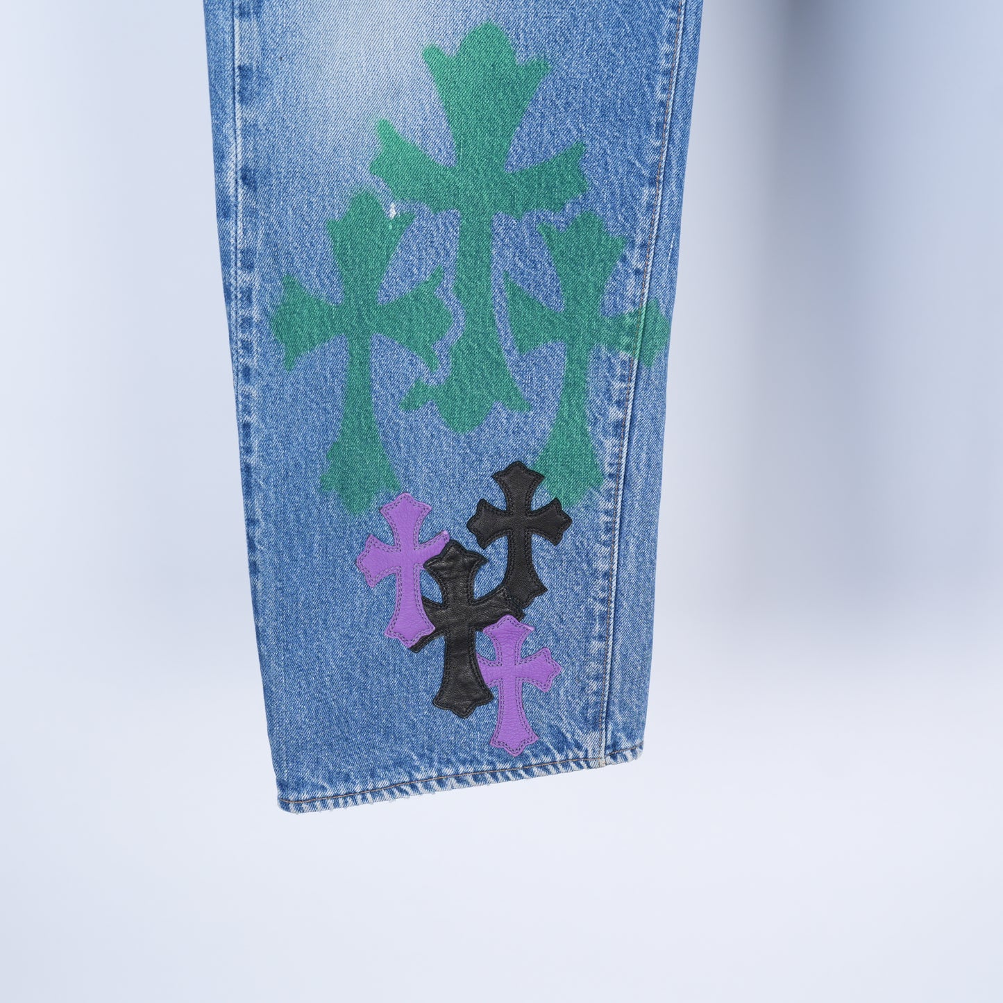 CHROME HEARTS BLUE STENCIL JEAN