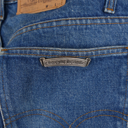 CHROME HEARTS BLACK CROSS PATCH BLUE LEVIS DENIM