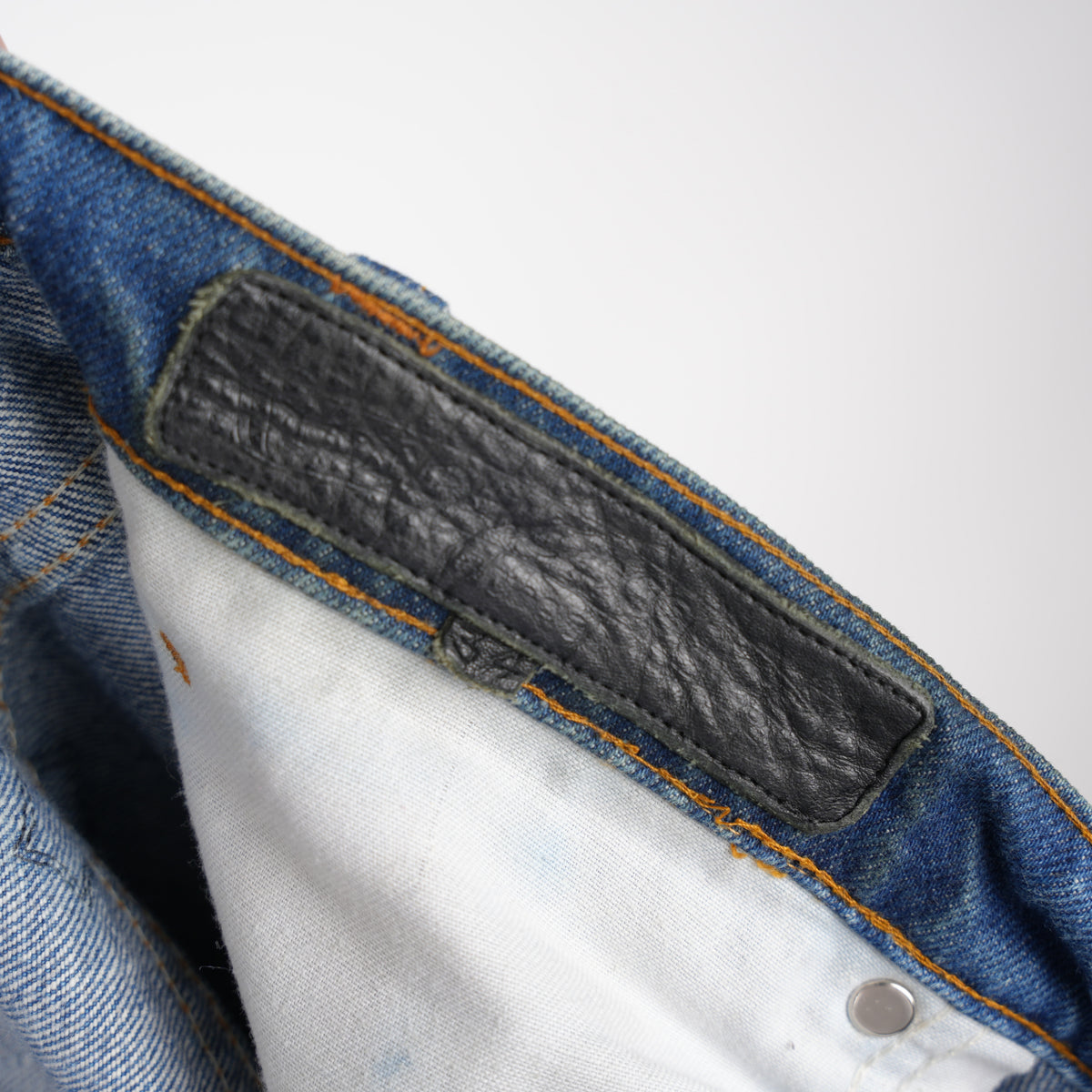 CHROME HEARTS BLACK CROSS PATCH BLUE LEVIS DENIM
