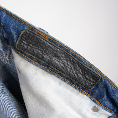CHROME HEARTS BLACK CROSS PATCH BLUE LEVIS DENIM