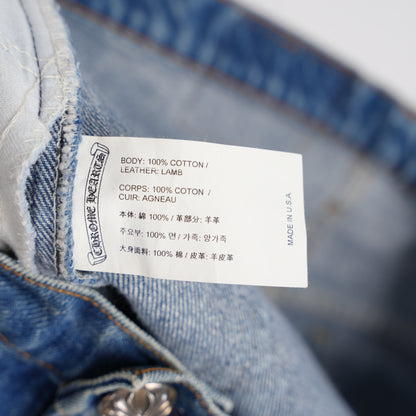 CHROME HEARTS BLACK CROSS PATCH BLUE LEVIS DENIM