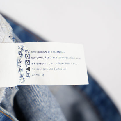 CHROME HEARTS BLACK CROSS PATCH BLUE LEVIS DENIM
