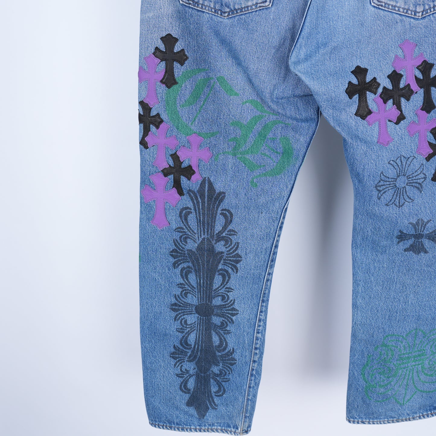 CHROME HEARTS BLUE STENCIL JEAN