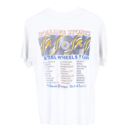Faded White 1989 Rolling Stones Tongue T-Shirt