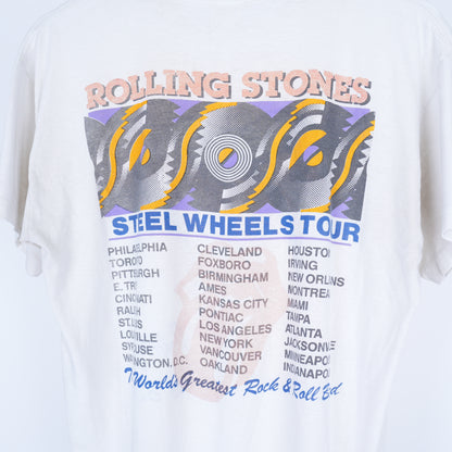 Faded White 1989 Rolling Stones Tongue T-Shirt