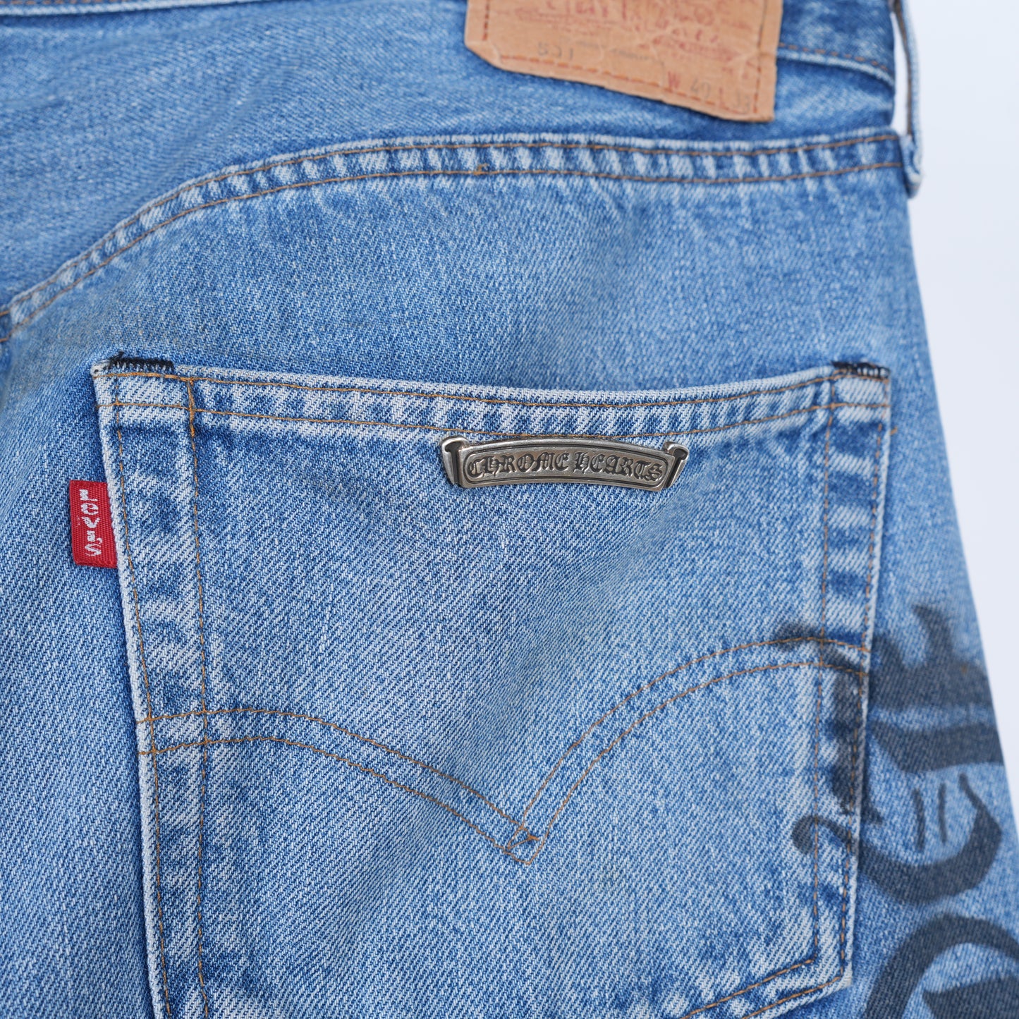 CHROME HEARTS BLUE STENCIL JEAN