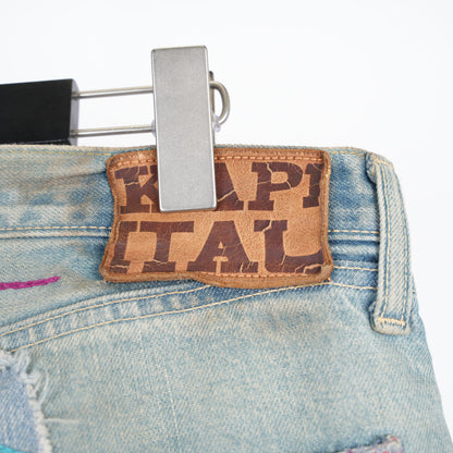 KAPITAL EL PASO FLARED PATCHWORK 14OZ DENIM