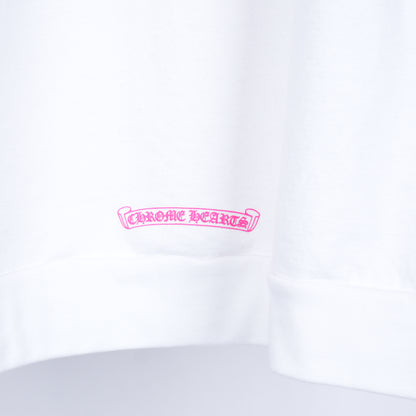 CH WHITE FLORAL HOT PINK HOODIE