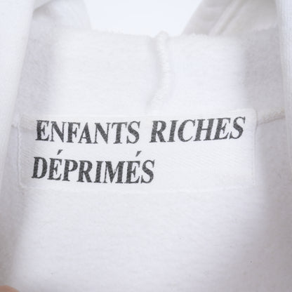 ERD X INDICATES PRIOR DAMAGE WHITE HOODIE