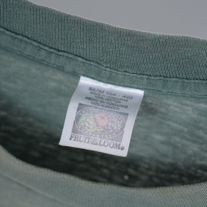 FADED GREEN BOXY GHOST POCKET T-SHIRT