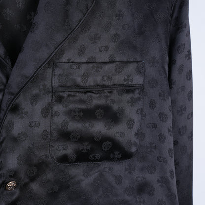CHROME HEARTS SILK BLACK PAJAMA SHIRT