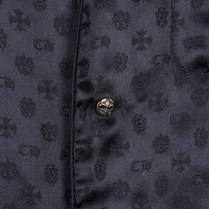 CHROME HEARTS SILK BLACK PAJAMA SHIRT
