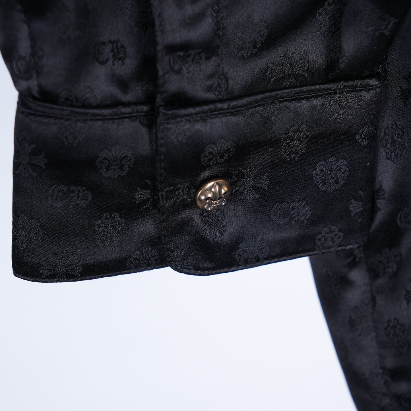 CHROME HEARTS SILK BLACK PAJAMA SHIRT
