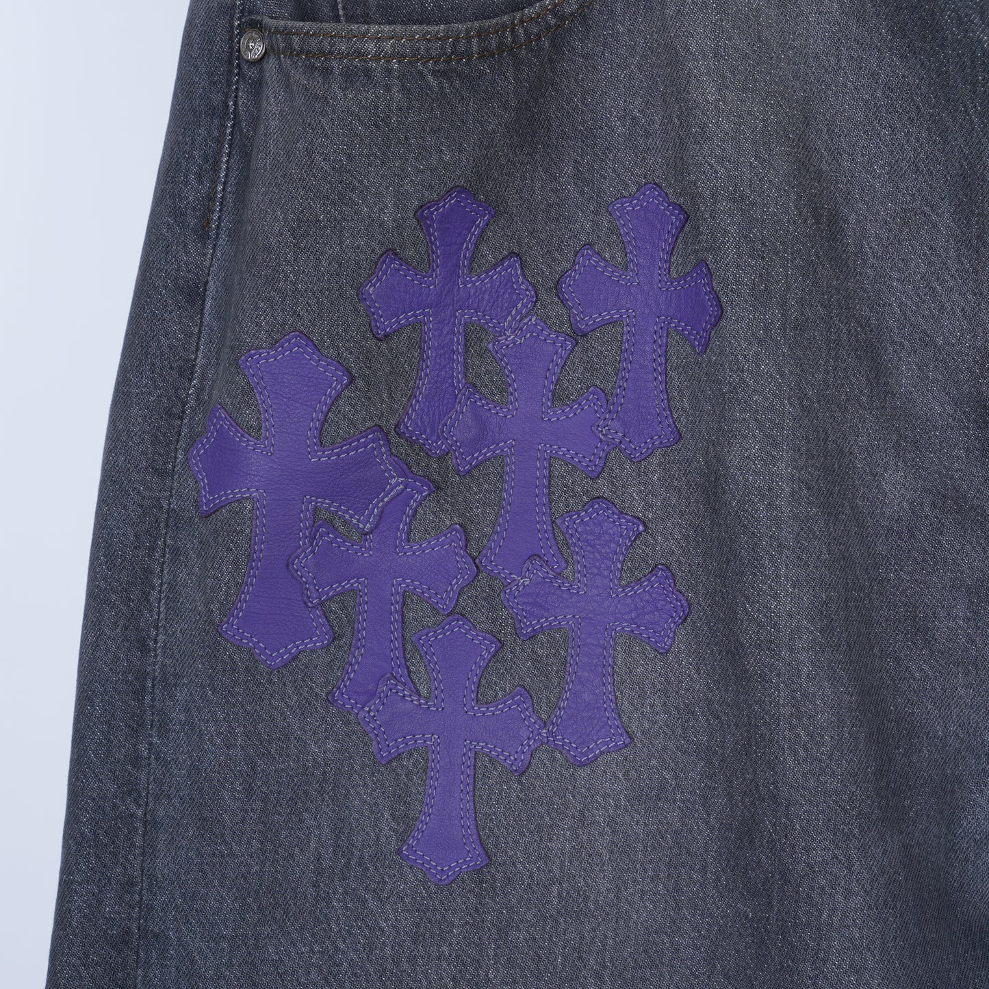 CHROME HEARTS PURPLE ST. BARTH LEVI DENIM