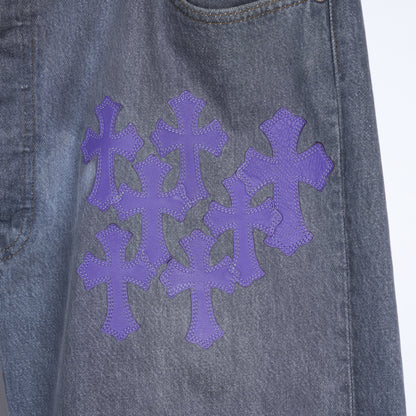 CHROME HEARTS PURPLE ST. BARTH LEVI DENIM