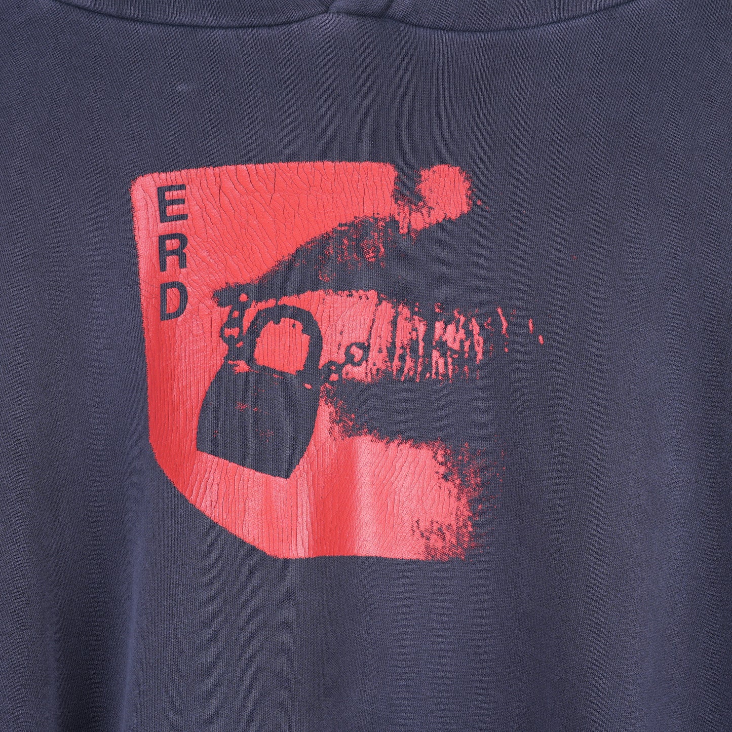 ERD LIPS HOODIE FADED NAVY