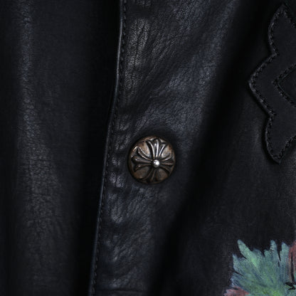 CHROME HEARTS 1 OF 1 MATTY BOY HANDPAINTED LEATHER JACKET