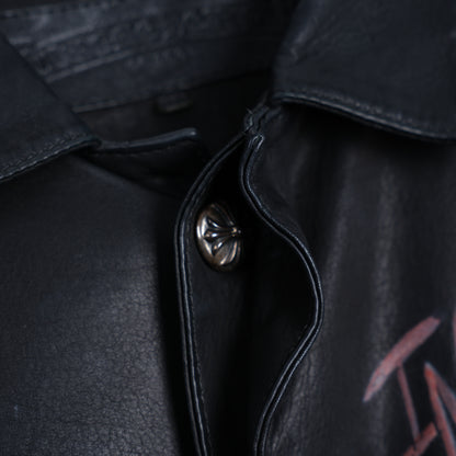 CHROME HEARTS 1 OF 1 MATTY BOY HANDPAINTED LEATHER JACKET