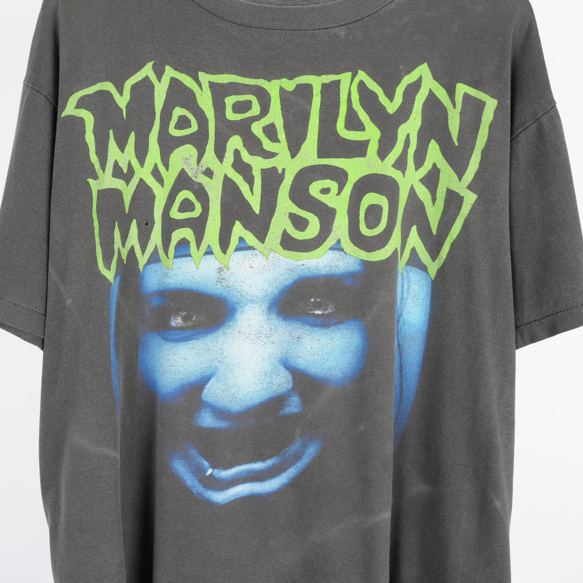 VINTAGE FADED MARILYN MANSON BLUE FACE TEE