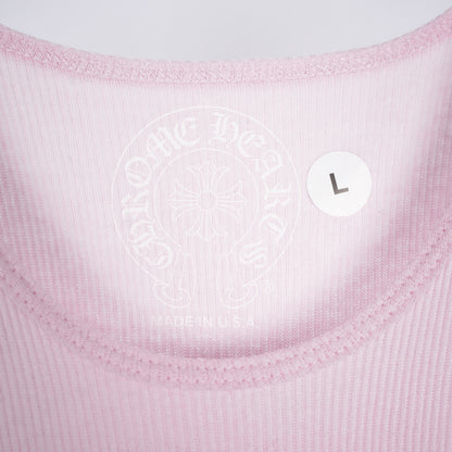 CHROME HEARTS PINK T BAR TANK TOP