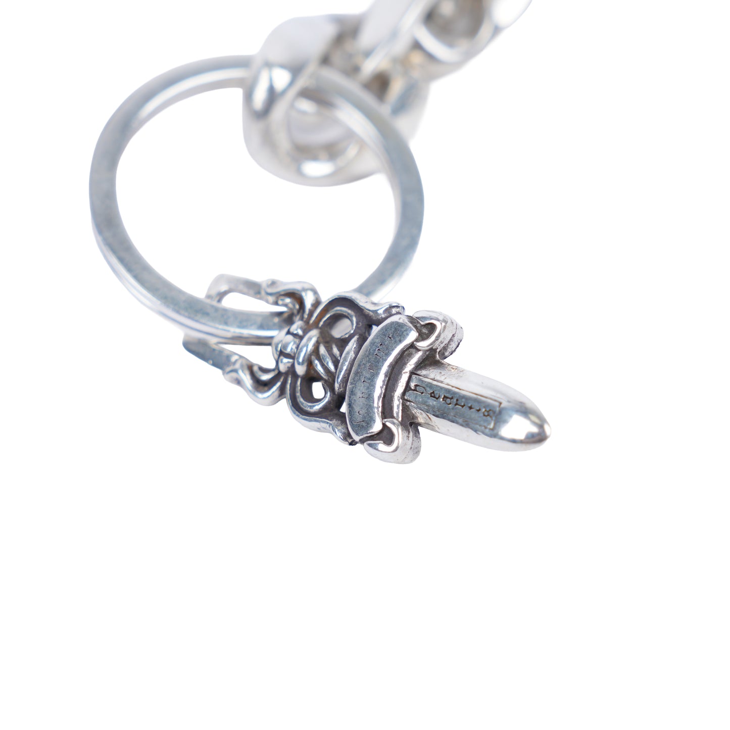 CHROME HEARTS CUBAN LOBSTER KEYCHAIN WITH DAGGER KEYRING