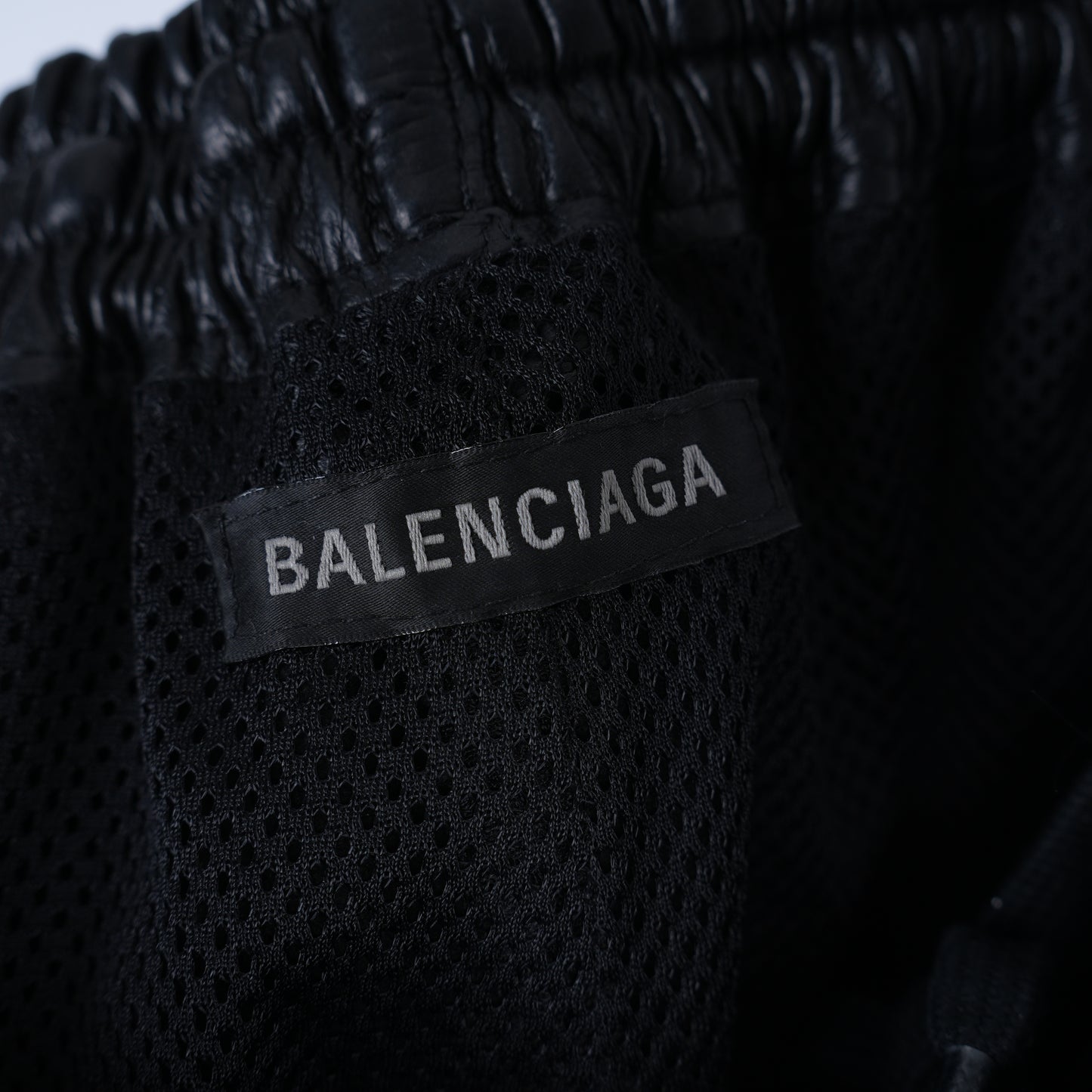 BALENCIAGA LEATHER TRACK PANTS