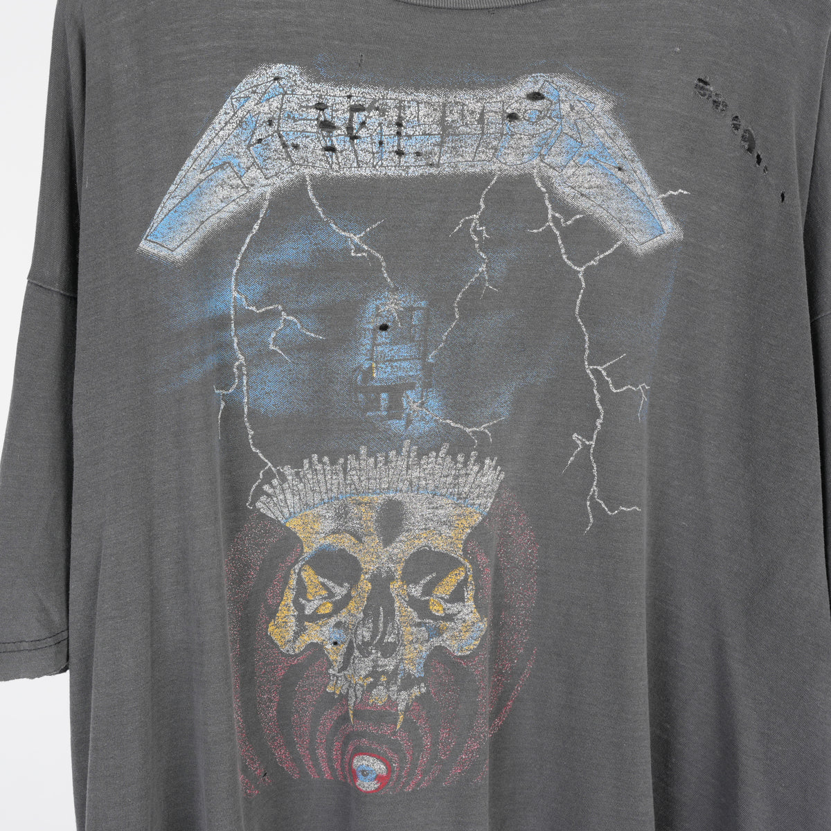 VINTAGE METALLICA RIDE THE LIGHTNING SHORTEST STRAW TEE