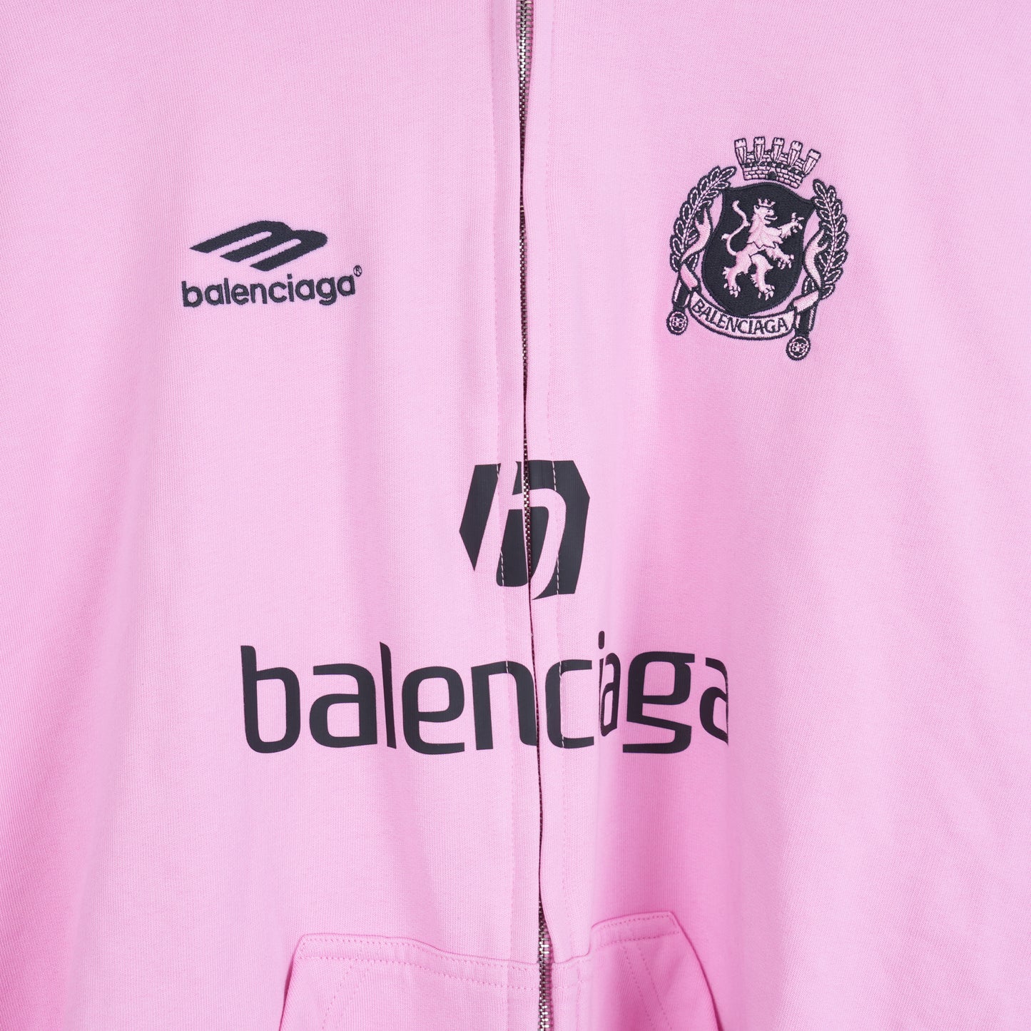 BALENCIAGA PINK ZIP UP HOODIE