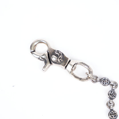 CHROME HEARTS DAGGER PENDANT FLORAL BALL DOUBLE LOBSTER WALLET CHAIN
