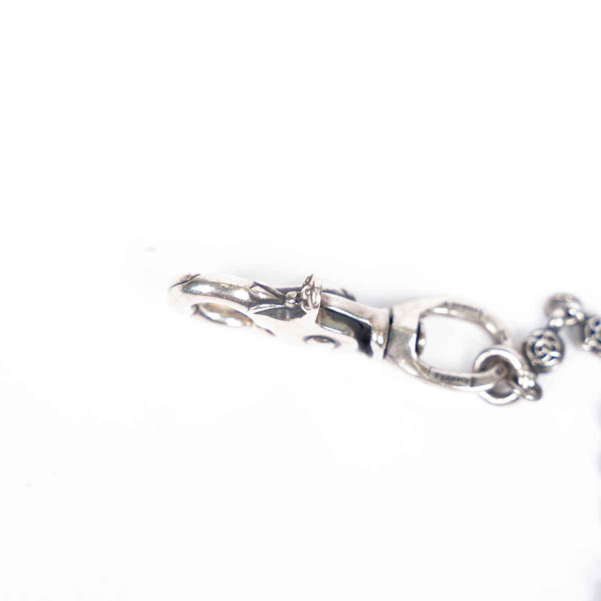 CHROME HEARTS DAGGER PENDANT FLORAL BALL DOUBLE LOBSTER WALLET CHAIN