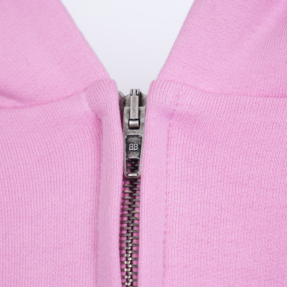 BALENCIAGA PINK ZIP UP HOODIE