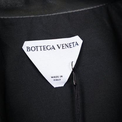 BOTTEGA VENETA INTRECCIATO TRIMMED LEATHER BLOUSON JACKET