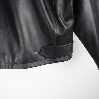 BOTTEGA VENETA INTRECCIATO TRIMMED LEATHER BLOUSON JACKET